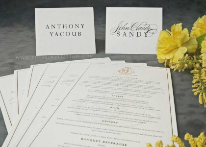 John & Sandy – wedding stationary