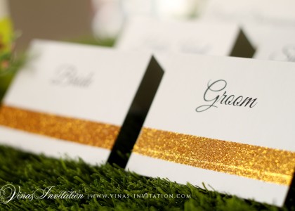 Gold Glitter – Place Card